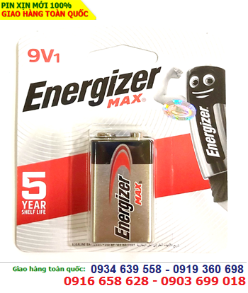Energizer 522-BP1; Pin 9v Alkaline Energizer 522-BP1 Made in Singapore 